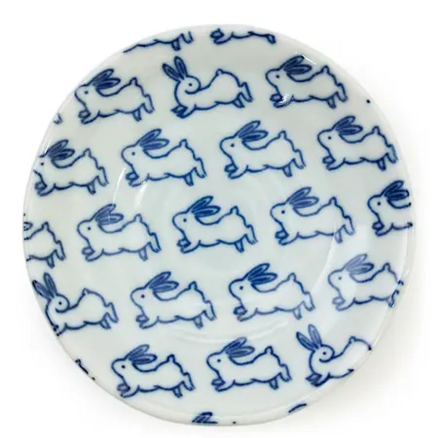 Whimsy Miya Company Plates | Blue Rabbit 4" Sauce Dish