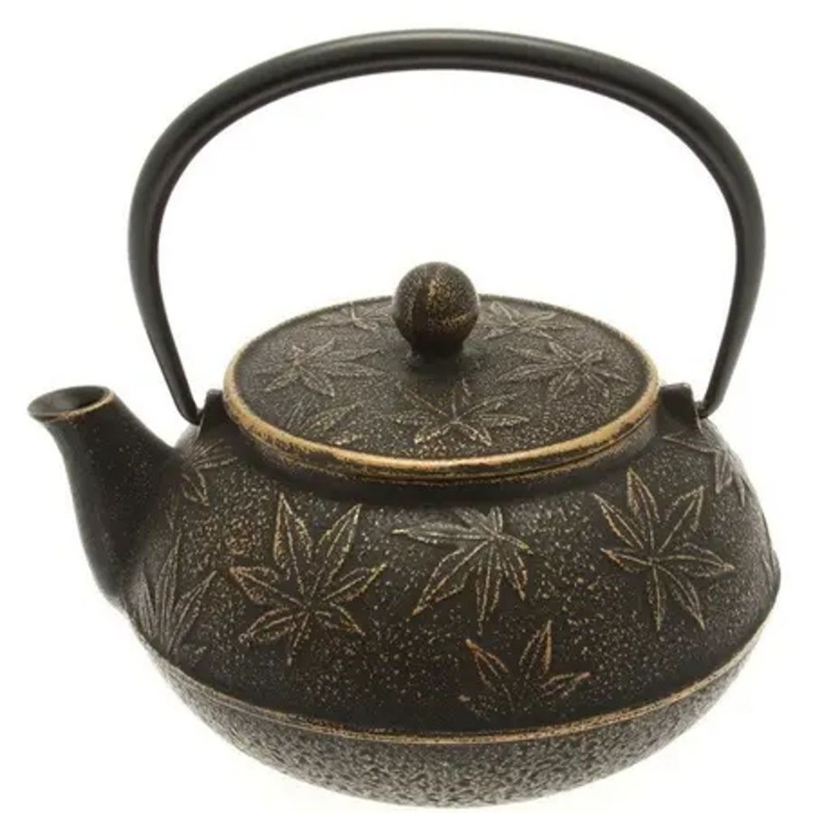 Tabletop Miya Company Teapots - Cast Iron | Cast Iron Teapot Black Maple
