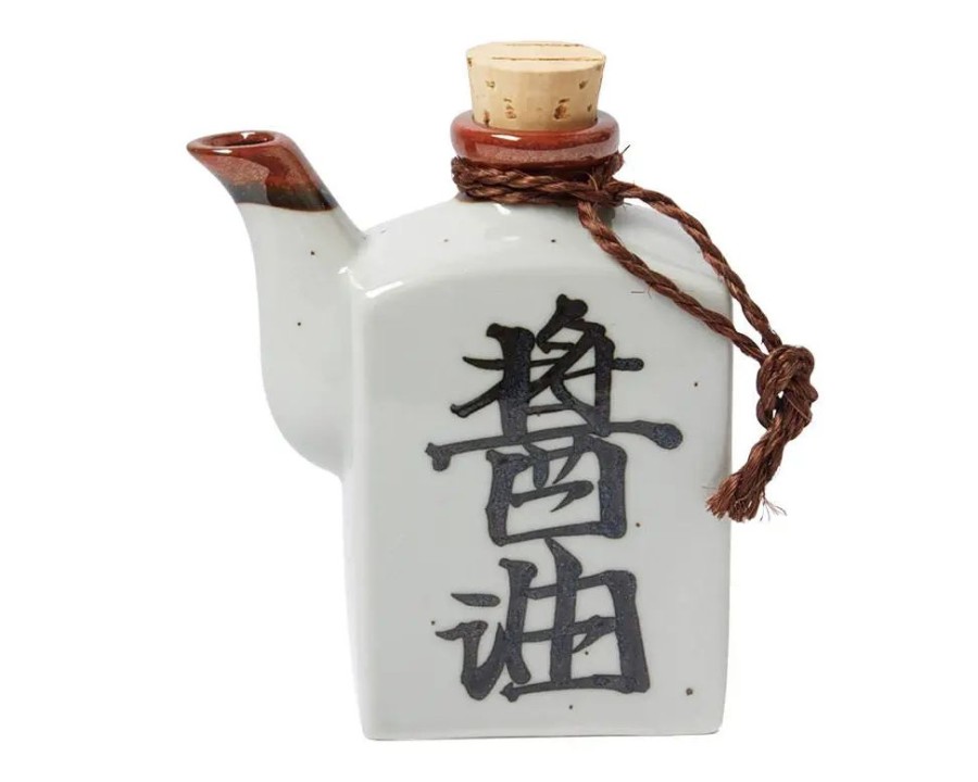 Tabletop Miya Company Sauce Pots | Shoyu 6 Oz. Sauce Pot With Cork - White