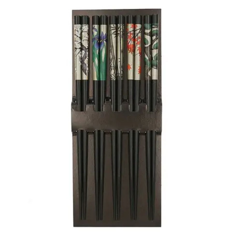 Tabletop Miya Company Chopsticks | Chopsticks Set Antique Byobu Black