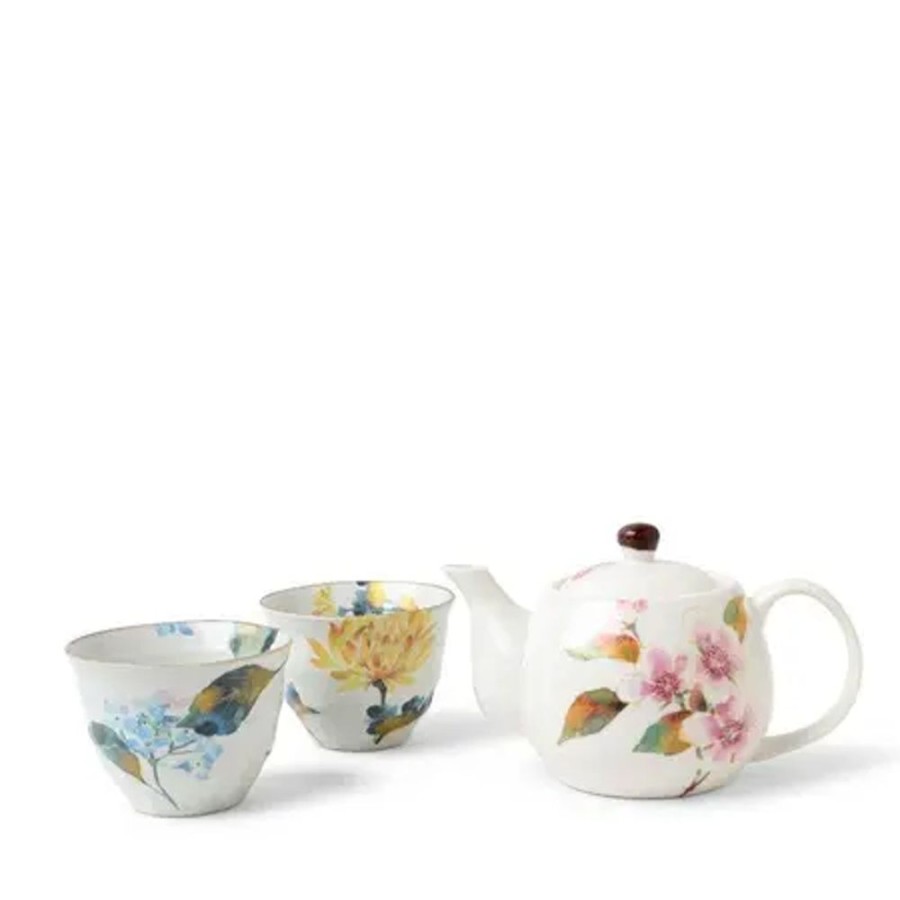 Tabletop Miya Company Tea Sets - Ceramic | Summer Floral Tea Set