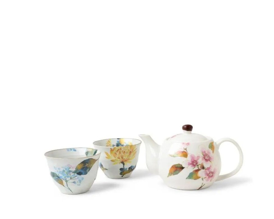Tabletop Miya Company Tea Sets - Ceramic | Summer Floral Tea Set