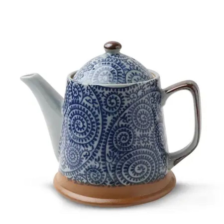 Tabletop Miya Company Teapots - Ceramic | Blue Vintage Karakusa Tea Pot