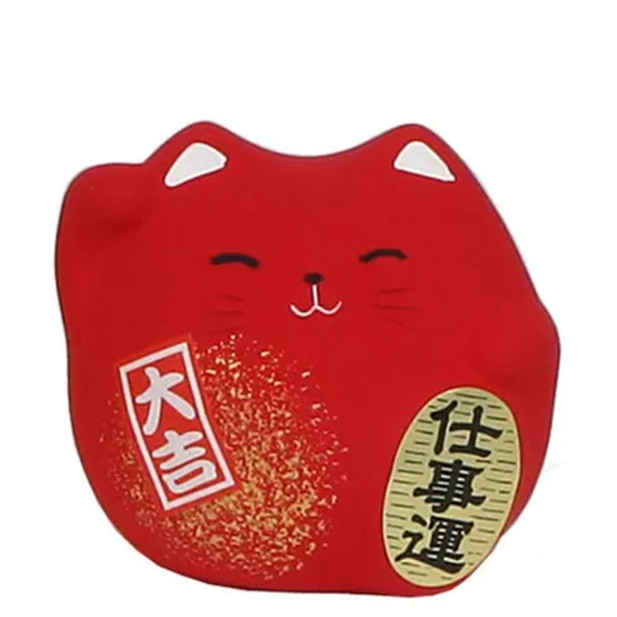 Whimsy Miya Company Figurines | Feng Shui Cat 2.25" - Red