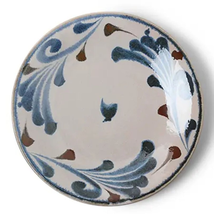 Tabletop Miya Company Large Plates | Rustic Blue Vines 11" Plate