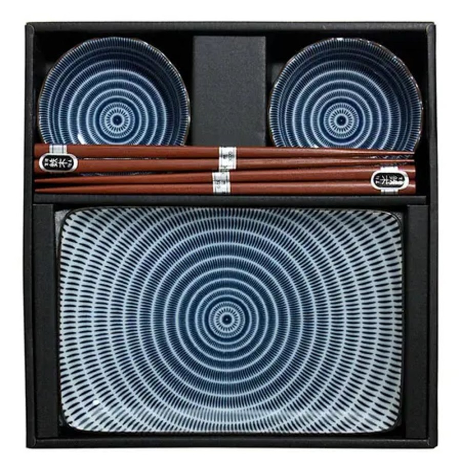Tabletop Miya Company Plate Sets | Sendan Blue Sushi Set