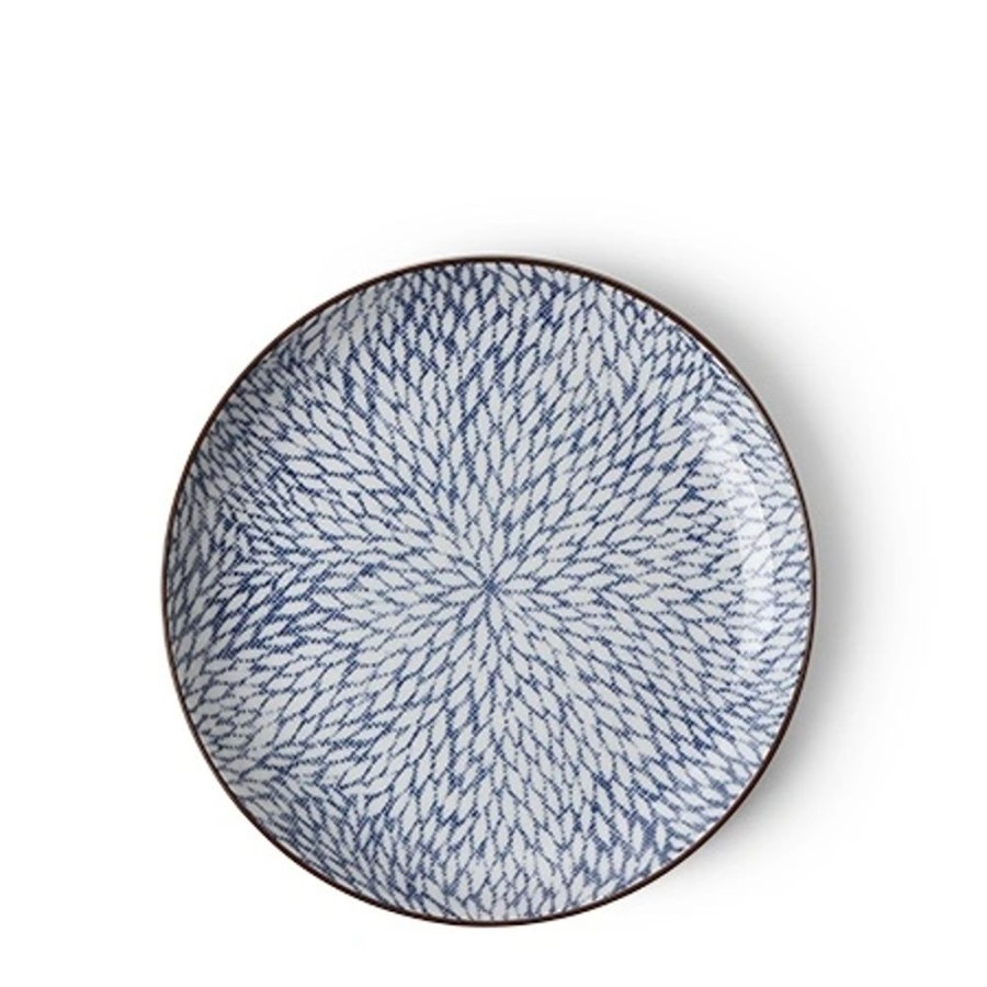 Tabletop Miya Company Medium Plates | Aizome Mums 7" Plate