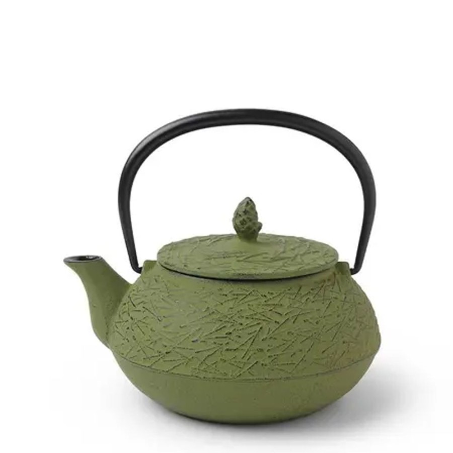 Tabletop Miya Company Teapots - Cast Iron | Cast Iron Teapot Grass Pine Needle 0.65L