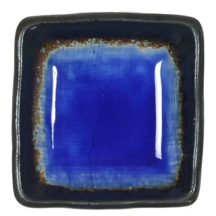 Tabletop Miya Company Sauce Dishes | Cobalt Blue 3" Sq. Sauce Dish