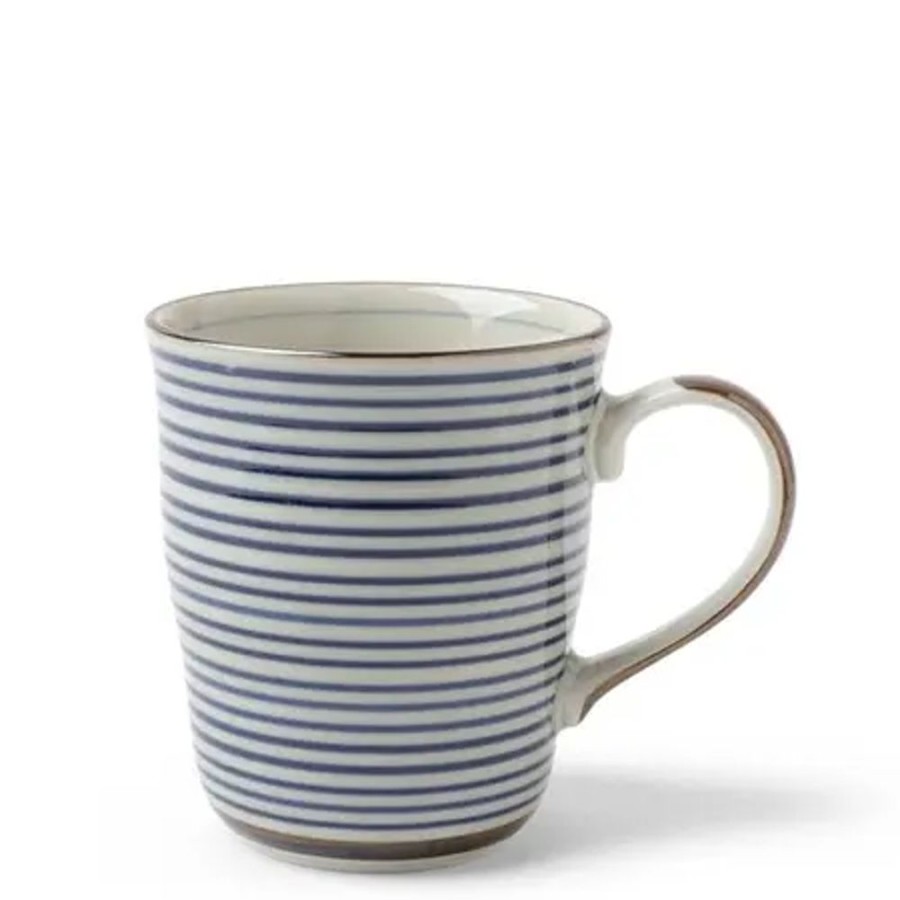Tabletop Miya Company Mugs | Celadon Stripes 8 Oz. Mug