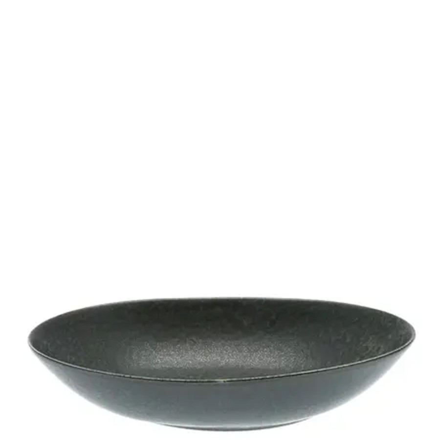 Tabletop Miya Company Serving Bowls & Plates | Black Cosmos Bowl Oval 10"