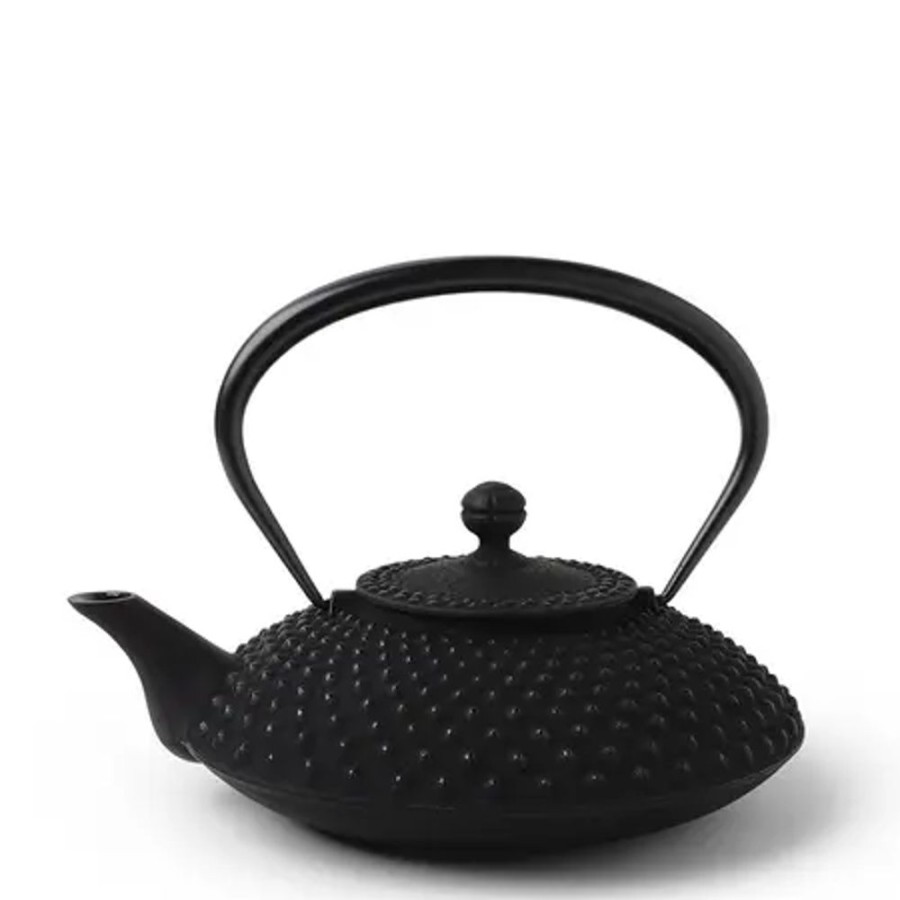 Tabletop Miya Company Teapots - Cast Iron | Cast Iron Teapot Flat Hailstone 1.08L