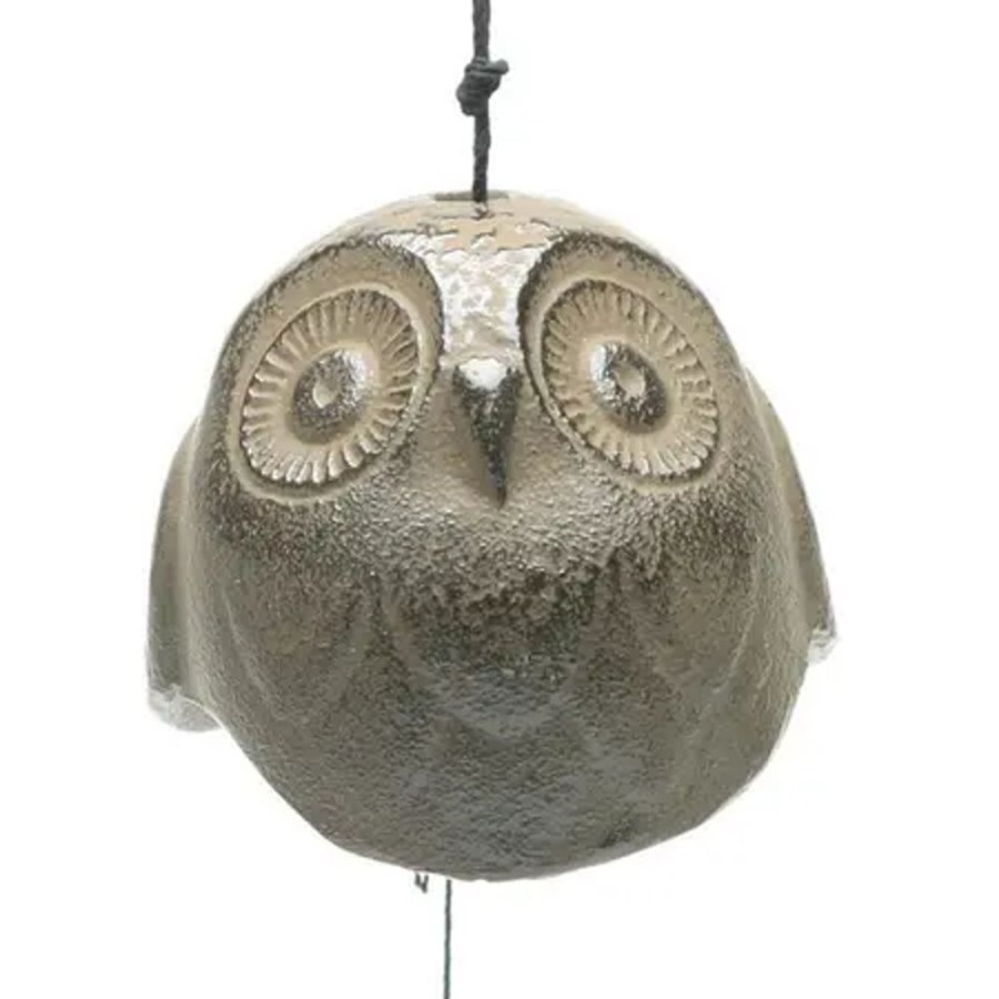 Whimsy Miya Company Owls | Wind Chime Owl Brown 2"