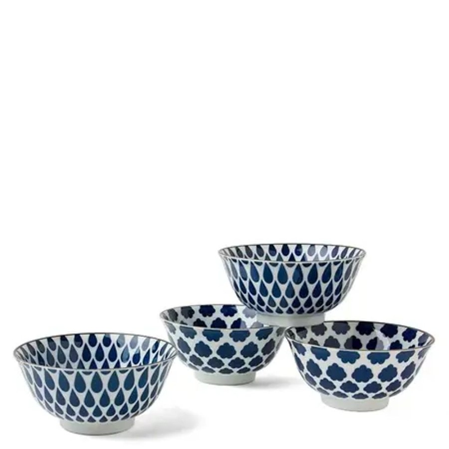 Tabletop Miya Company Bowl Sets | Blue & White 6" Bowl Set