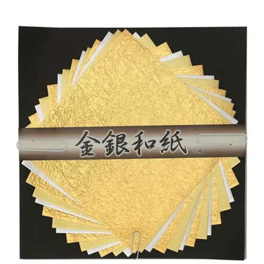 Whimsy Miya Company Origami | Origami Paper Washi Gold 6"