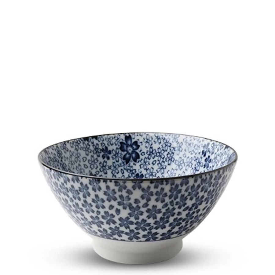 Tabletop Miya Company Ramen Bowls | Blue & White Sakura 7" Noodle Bowl
