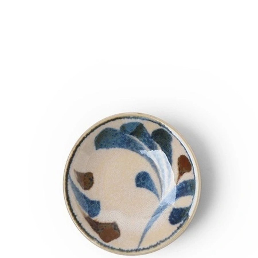 Tabletop Miya Company Sauce Dishes | Rustic Blue Vines 3.5" Sauce Dish