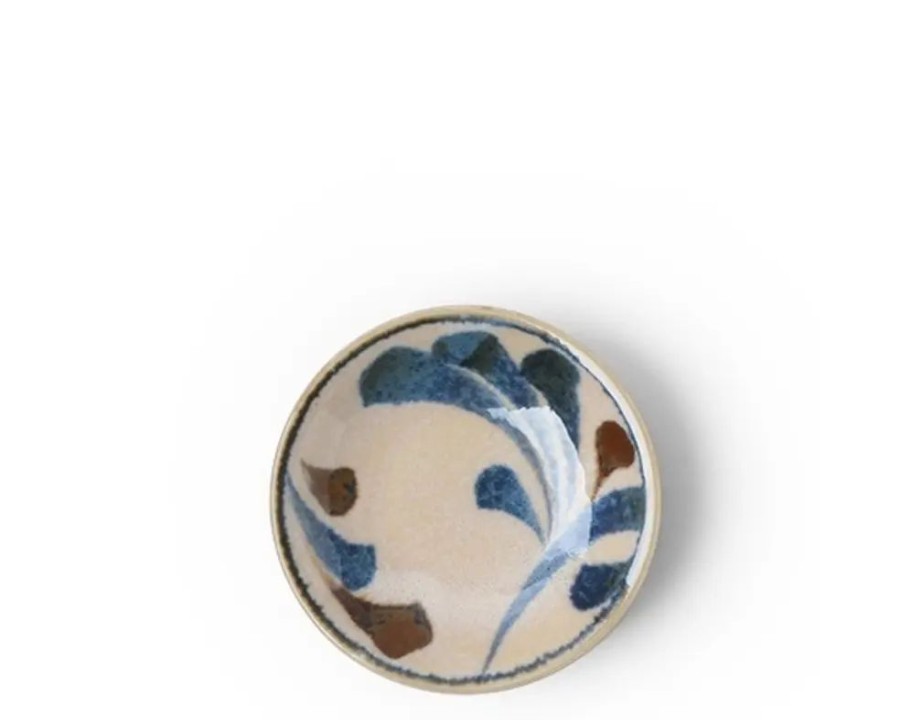 Tabletop Miya Company Sauce Dishes | Rustic Blue Vines 3.5" Sauce Dish