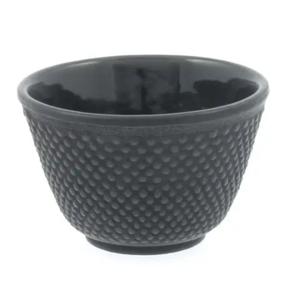 Tabletop Miya Company Teacups | Cast Iron Teacup Black Hobnail