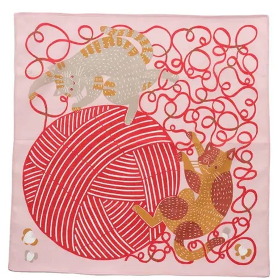 Home Miya Company Furoshiki & Tenugui | Furoshiki Cats & Yarn 19"