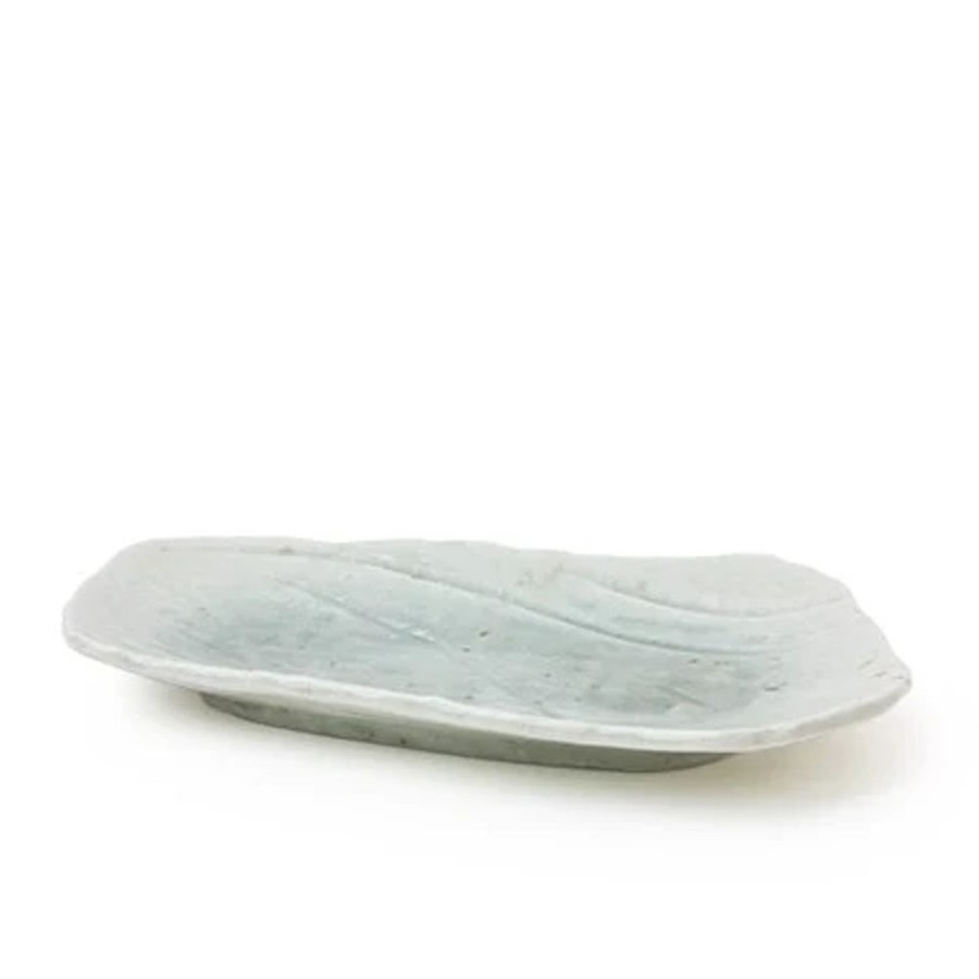 Tabletop Miya Company Large Plates | Coral Blue Rectangular Plate
