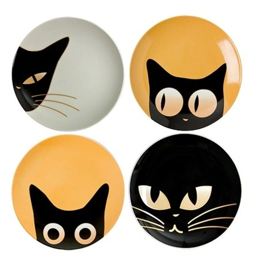 Whimsy Miya Company Plates | Cat Eyes 6.5" Dessert Plate Set