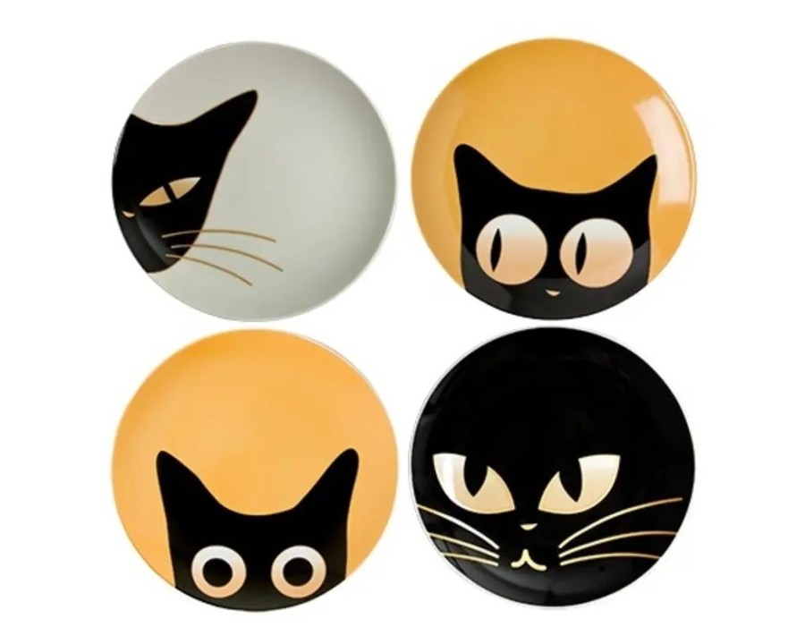 Whimsy Miya Company Plates | Cat Eyes 6.5" Dessert Plate Set