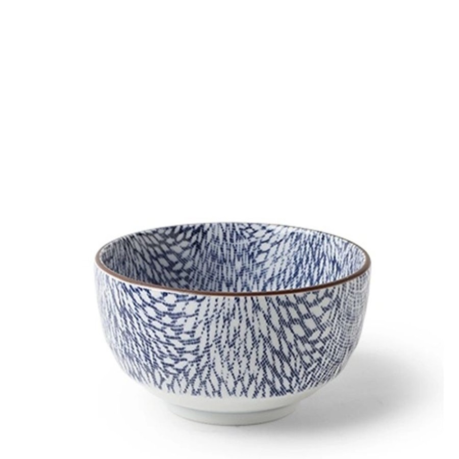Tabletop Miya Company Medium Bowls | Aizome Mums 5" Soup Bowl