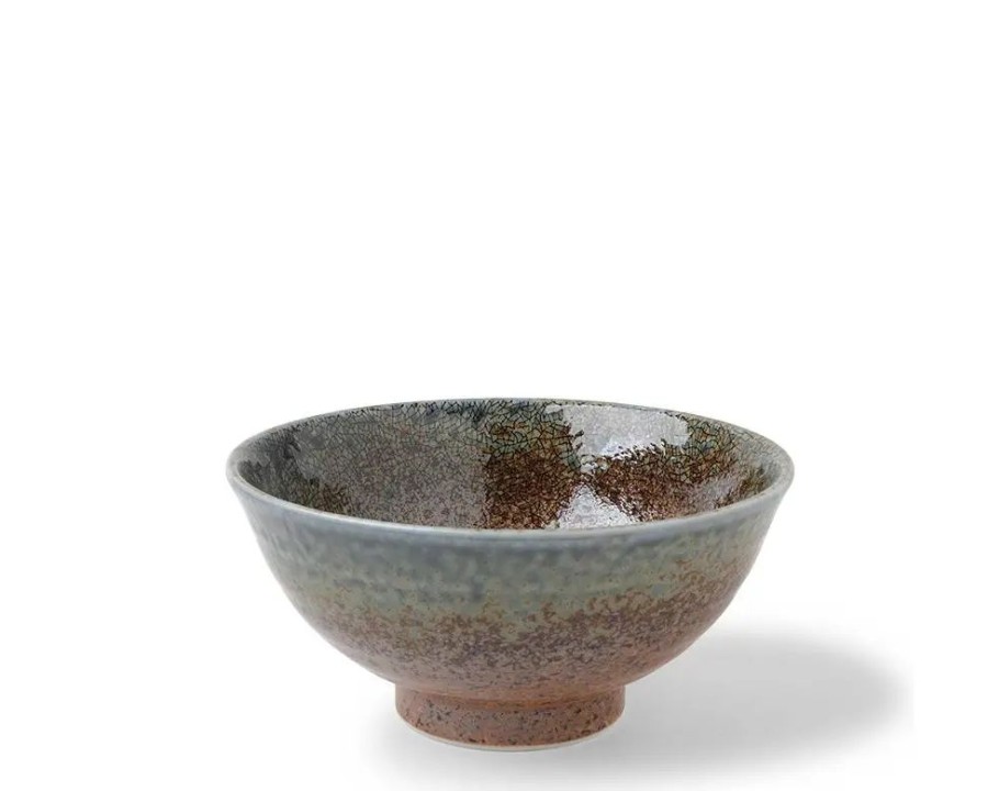 Tabletop Miya Company Medium Bowls | Blue Sand Crackle Bowl 6-1/4"
