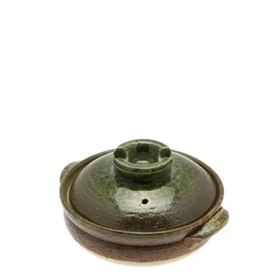 Kitchen Miya Company Donabe Casseroles | Donabe Casserole Earth Green 6-Go