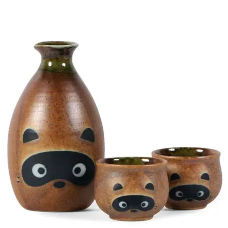 Whimsy Miya Company Other | Tanuki Raccoon Sake Set
