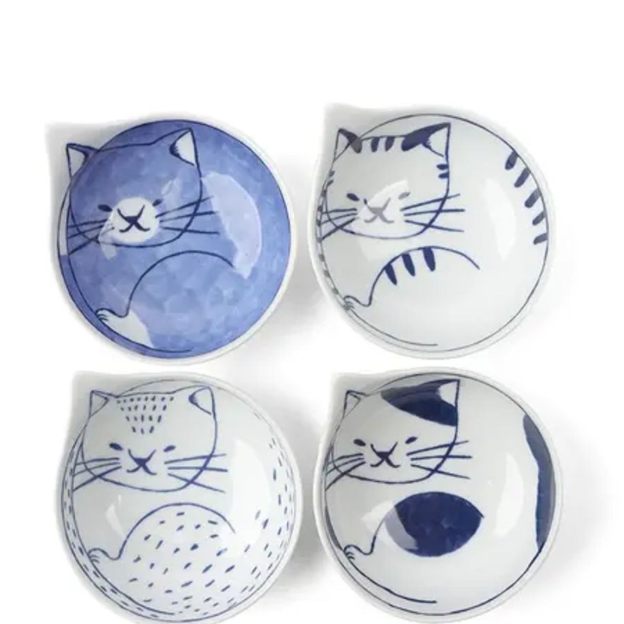 Whimsy Miya Company Bowls | Nekotori Cat Bowl 3.75" Set/4