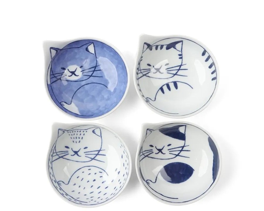 Whimsy Miya Company Bowls | Nekotori Cat Bowl 3.75" Set/4
