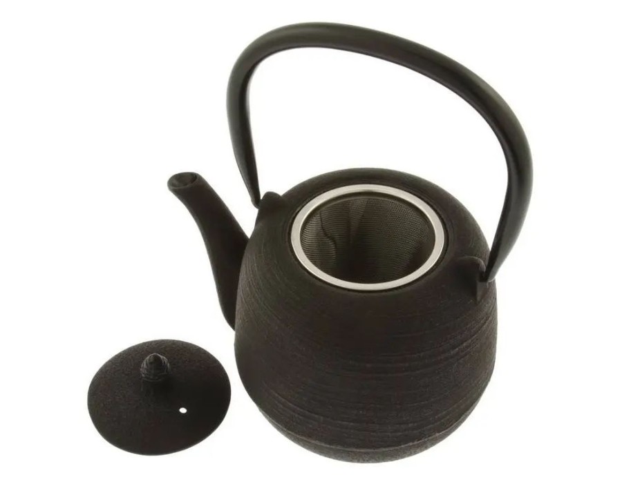 Tabletop Miya Company Teapots - Cast Iron | Cast Iron Teapot Black Jujube 0.9L