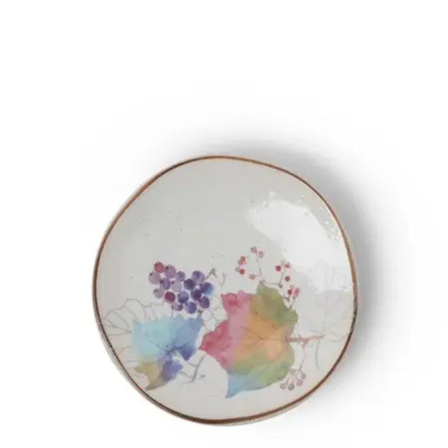 Tabletop Miya Company Small Plates | Floral Mini Plate Rainbow Leaves