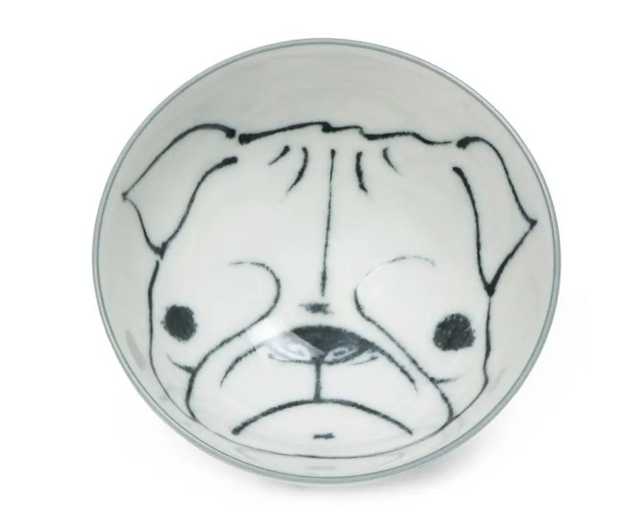 Whimsy Miya Company Dogs | Dog Days 4.5" Rice Bowl - Pug