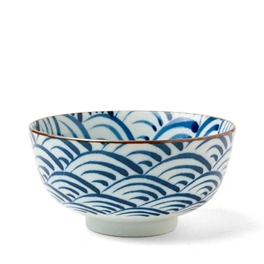 Tabletop Miya Company Medium Bowls | Saikai Nami Waves 5.5" Bowl