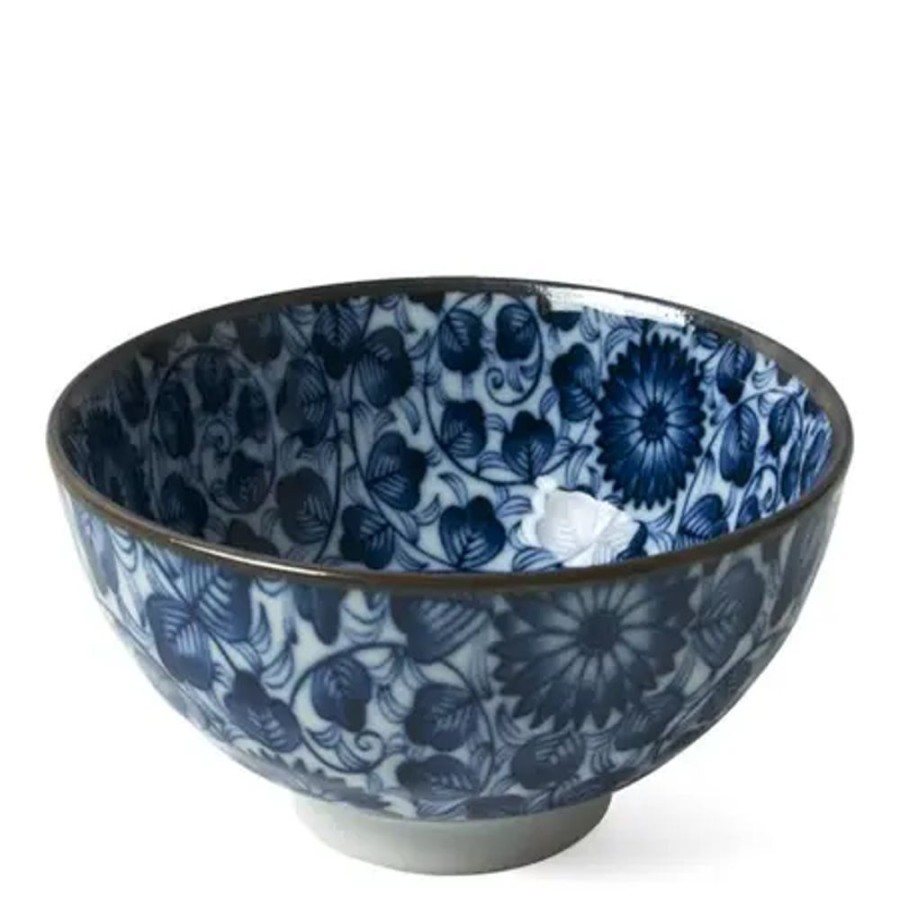 Tabletop Miya Company Rice Bowls | Kikuzome Karakusa 4.5" Rice Bowl