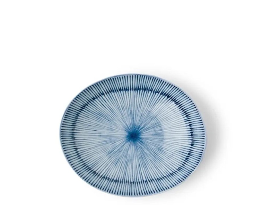 Tabletop Miya Company Shallow Bowls | Hoso Tokusa 5.25" Oval Bowl