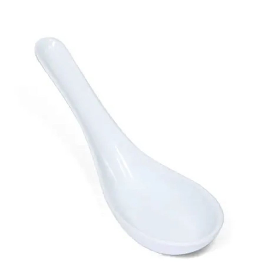 Kitchen Miya Company Melamine | Melamine Soup Spoon - White