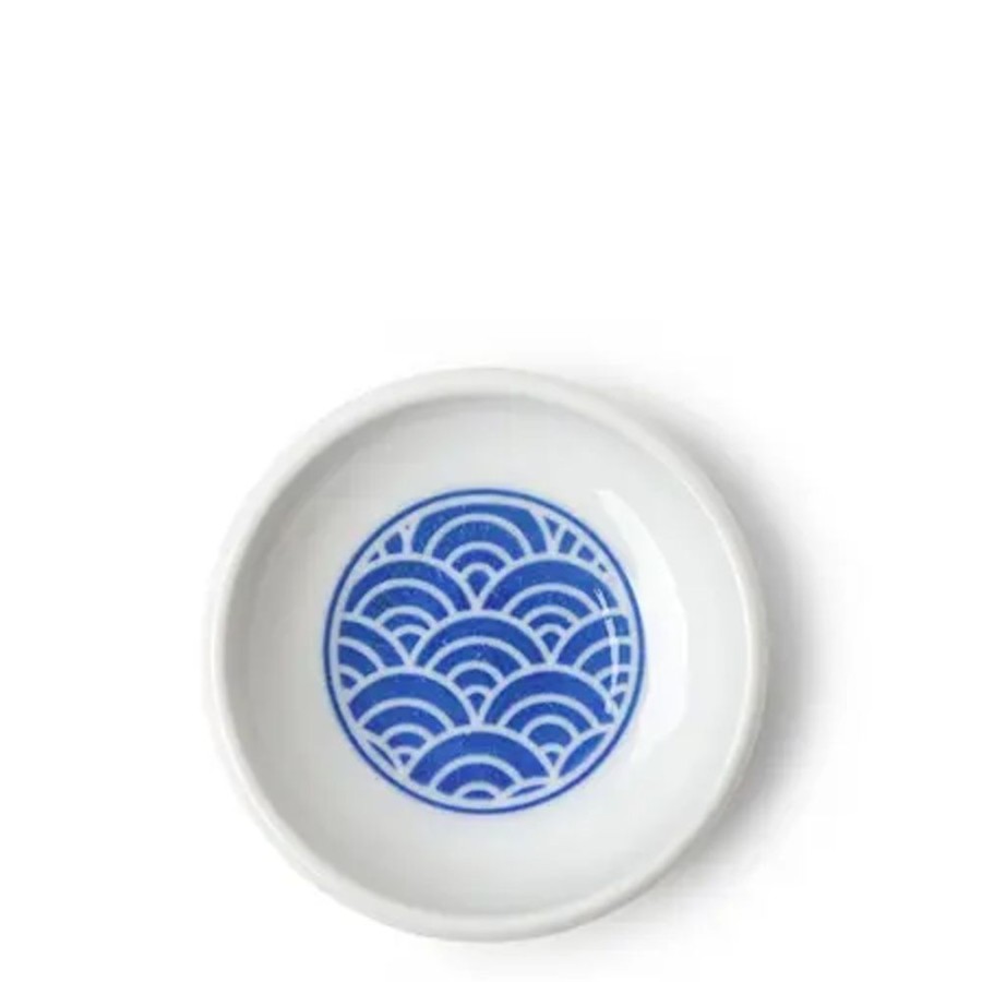 Tabletop Miya Company Sauce Dishes | Sauce Dish 3-1/4" Blue Waves Mon