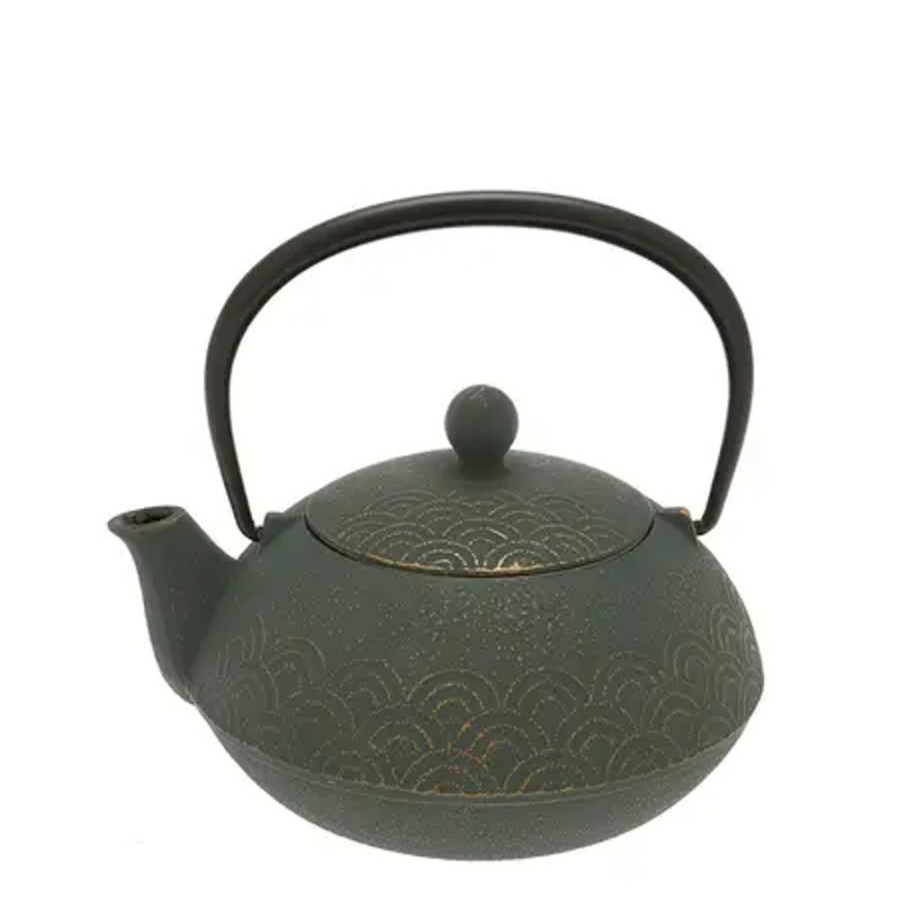 Tabletop Miya Company Teapots - Cast Iron | Teapot Cast Iron Bronze Waves