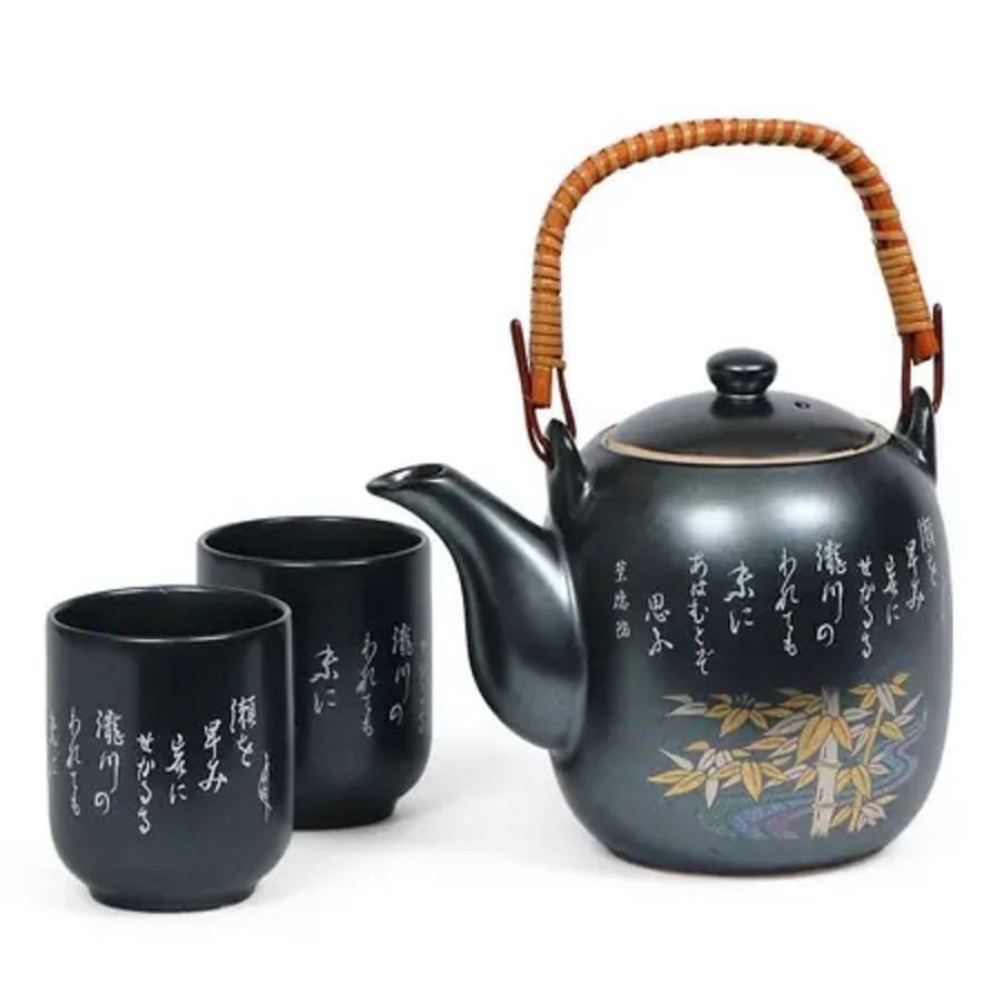 Tabletop Miya Company Tea Sets - Ceramic | Gold Bamboo Kintake Tea Set