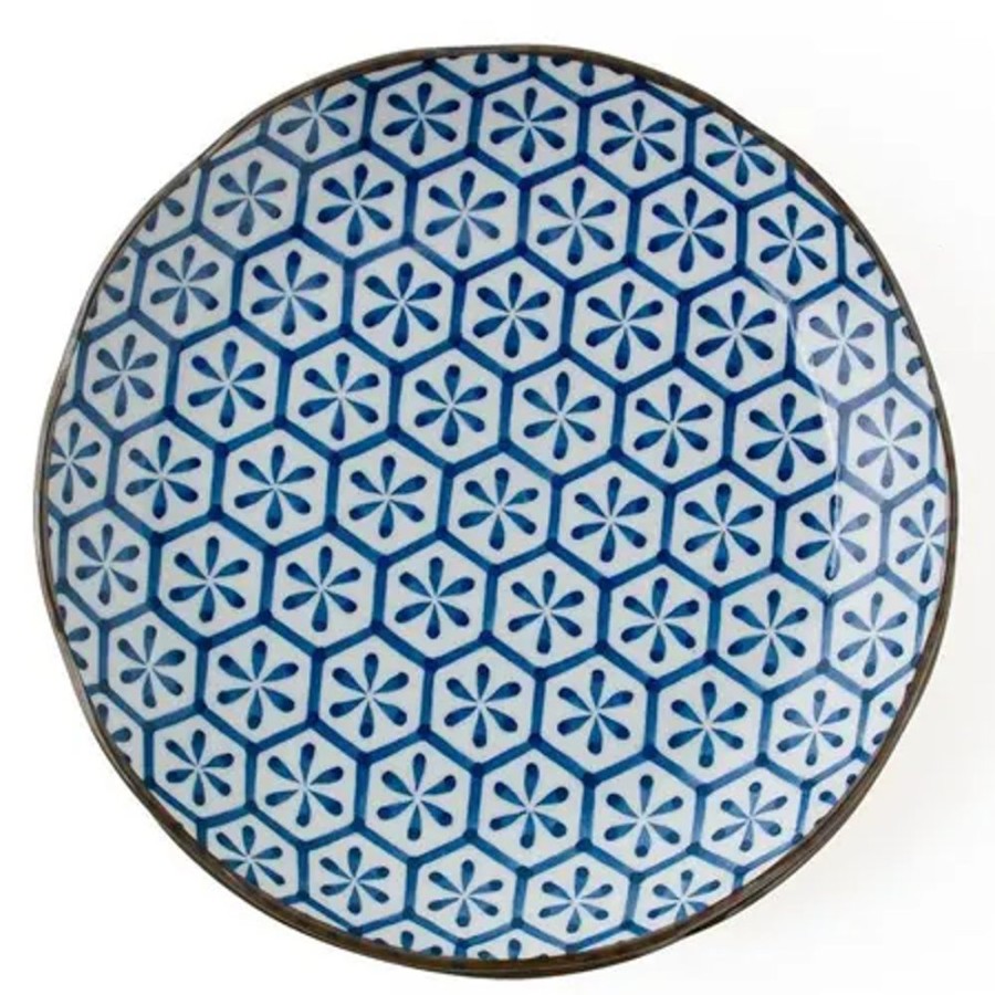 Tabletop Miya Company Large Plates | Monyou 10" Hana Kikkou Plate