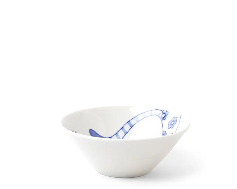 Whimsy Miya Company Bowls | Blue & White Cat 4.5" Rice Bowl