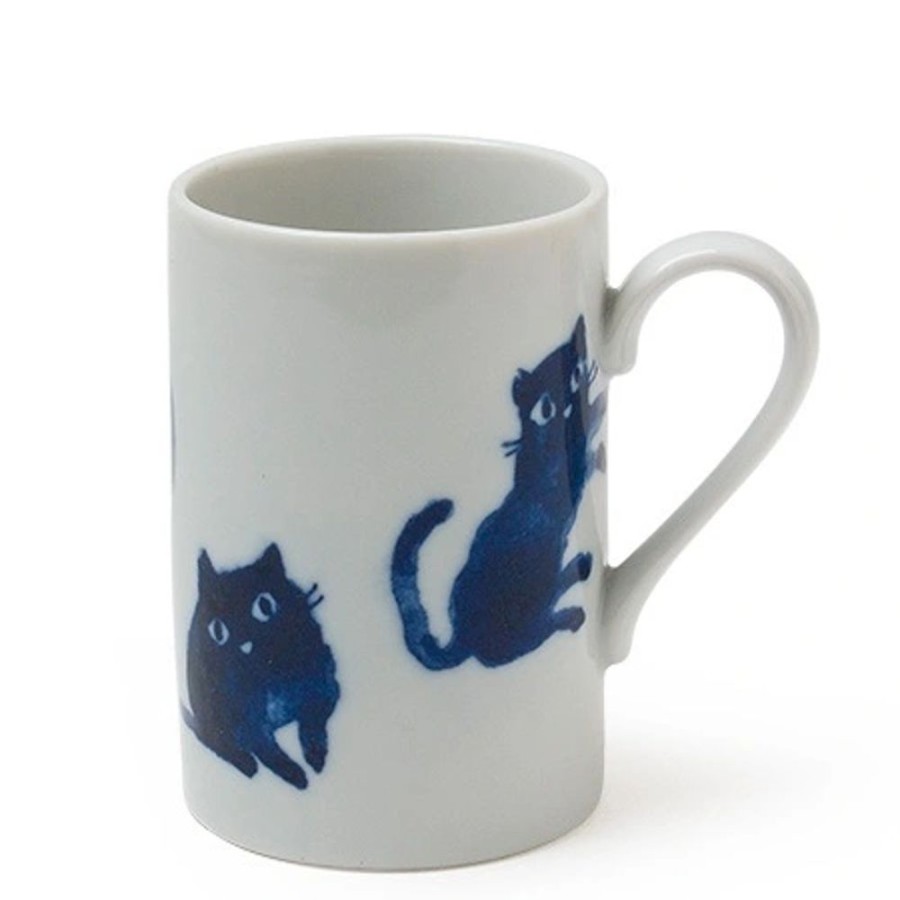 Whimsy Miya Company Cats | Midnight Blue Cat Mug