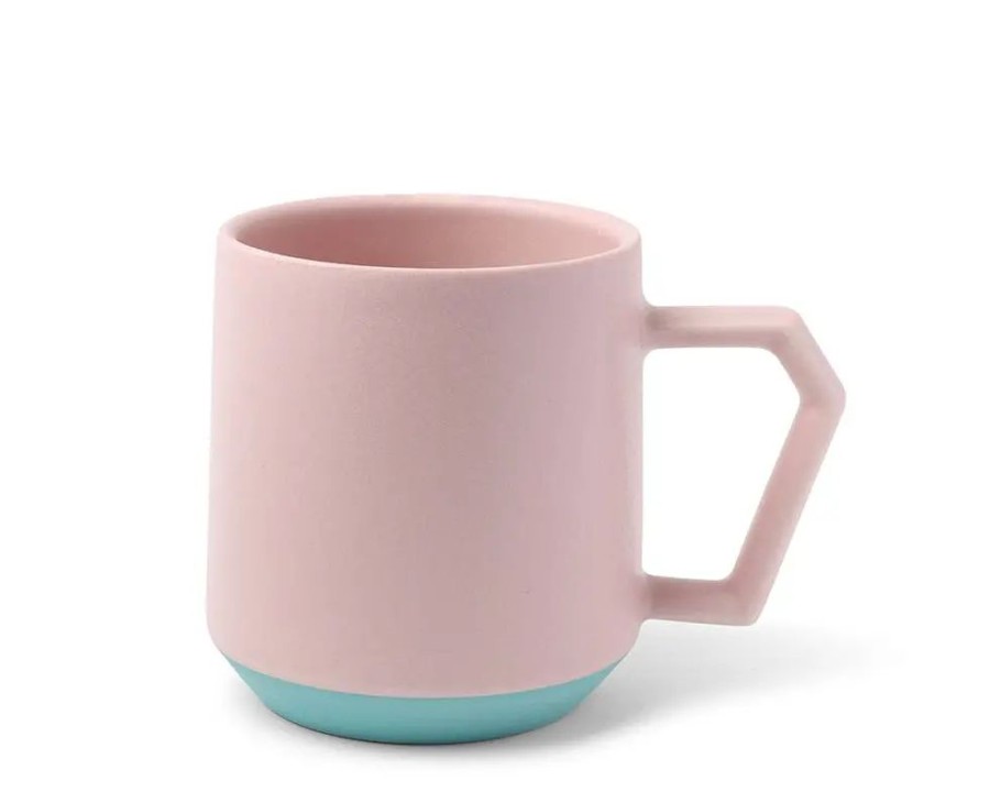 Tabletop Miya Company Mugs | Chips 12 Oz. Mug Pastel Pink