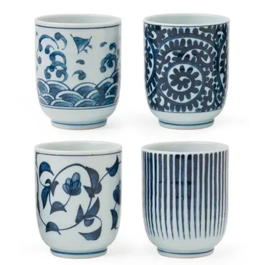 Tabletop Miya Company Cup/Mug Sets | Blue & White Teacup Set