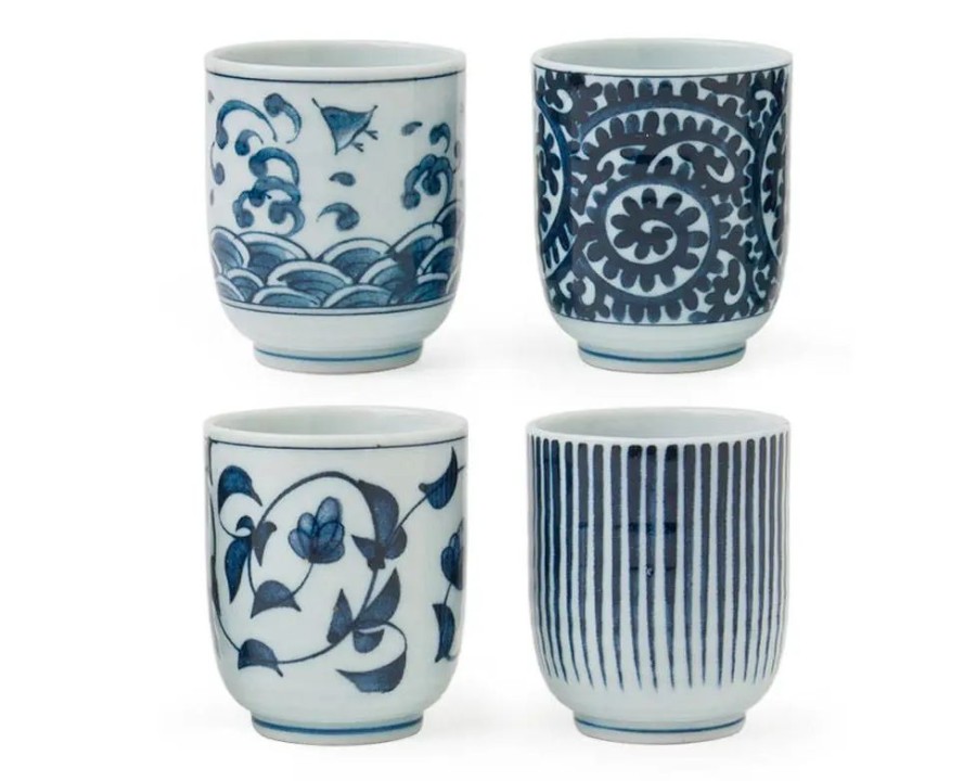 Tabletop Miya Company Cup/Mug Sets | Blue & White Teacup Set