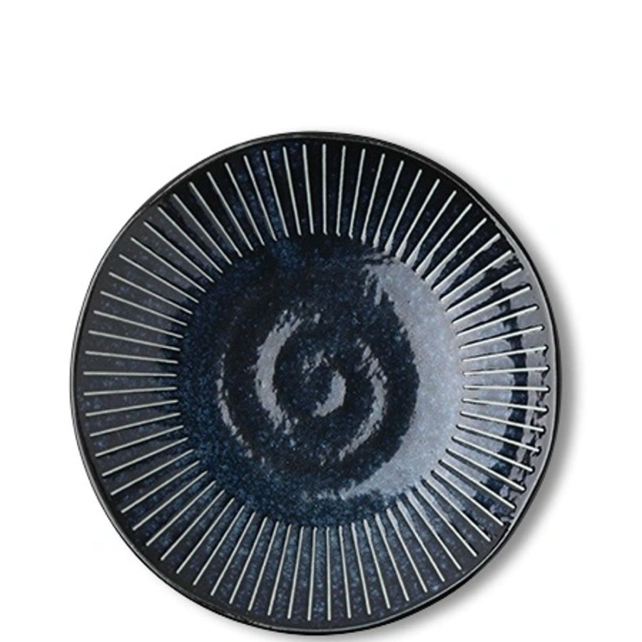 Tabletop Miya Company Medium Plates | Blue Namako Tokusa 6.25" Plate
